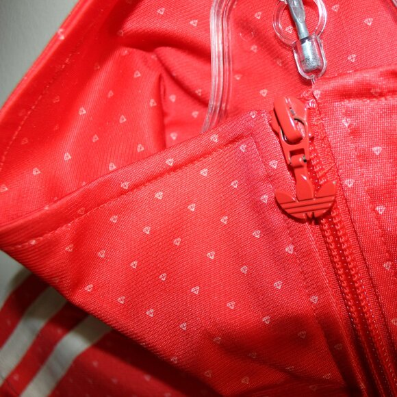 3/$118❤️mint Adidas Women's Firebird Graphic Track Jacket Hi-Res Orange/White - Picture 5 of 11
